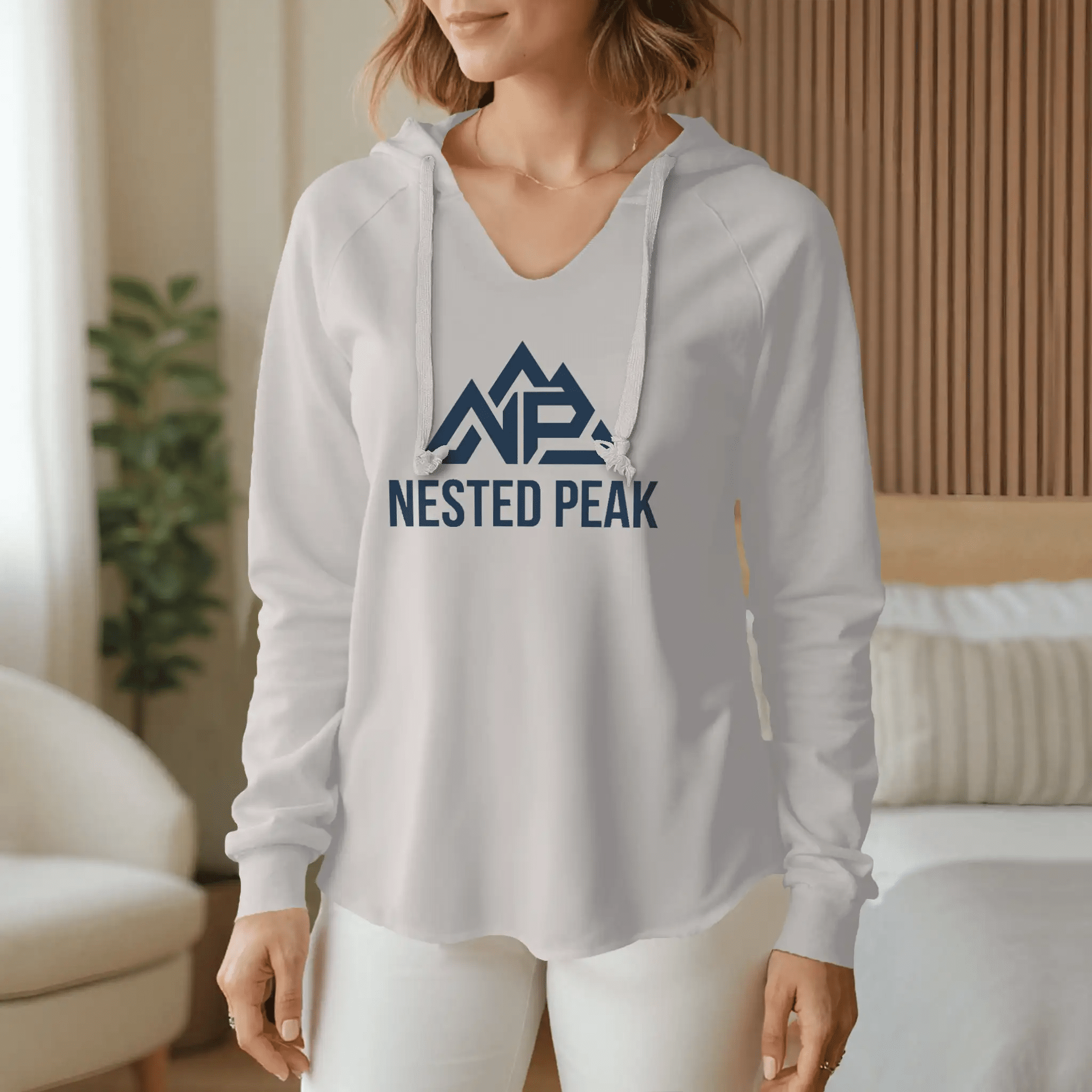 NP Women's Lightweight Wash Hooded Sweatshirt - Nested Peak