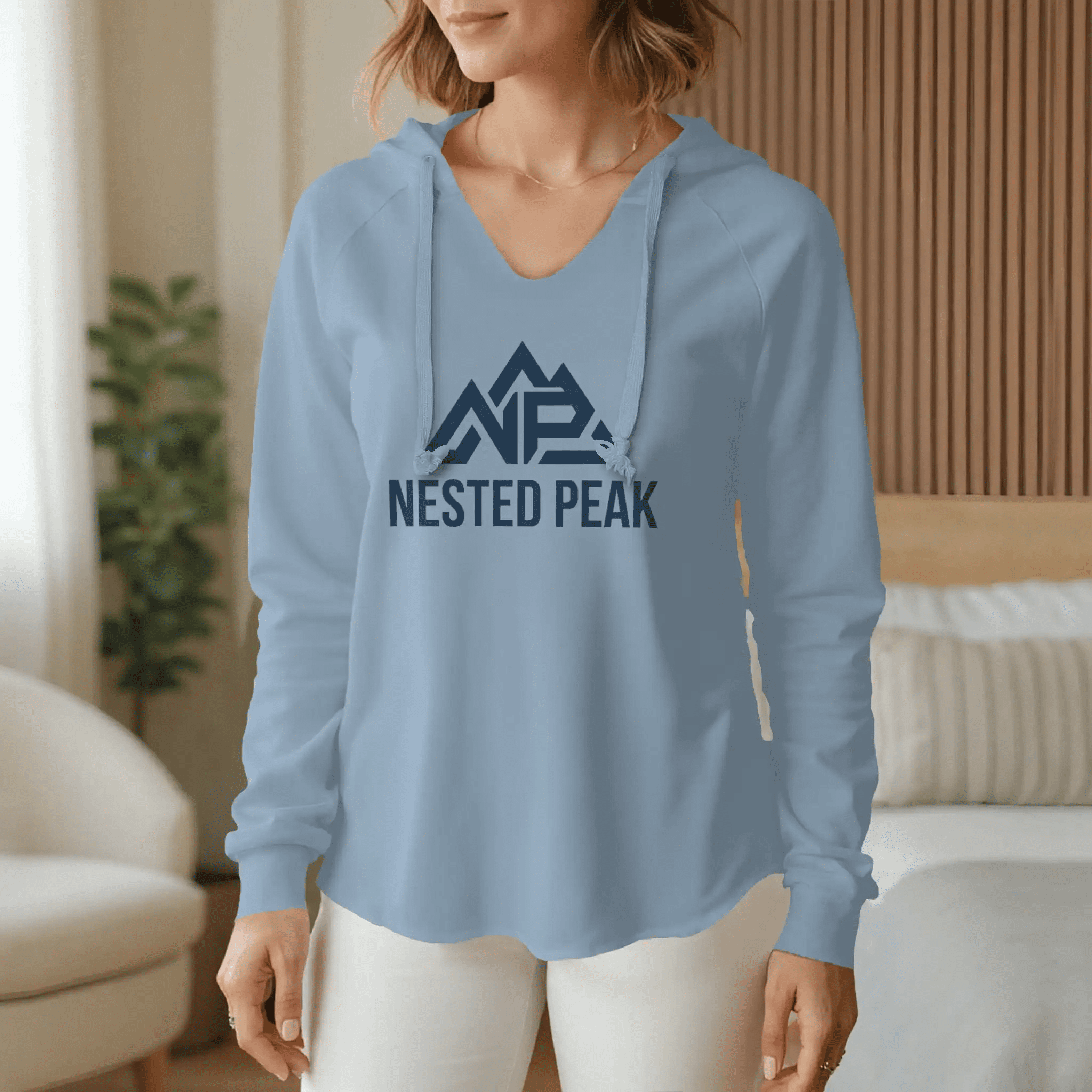 NP Women's Lightweight Wash Hooded Sweatshirt - Nested Peak