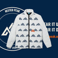 NP Women's Logo Puffer Jacket — All-Over-Print Lightweight Winter Coat - Nested Peak