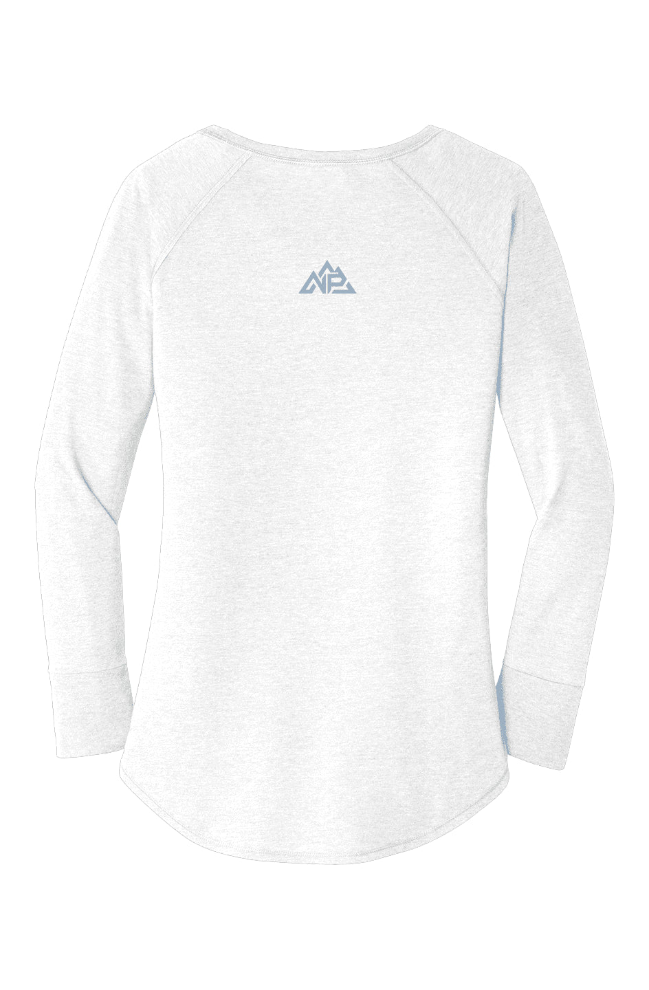 NP Women's Perfect Tri LS Tunic Tee | Black Frost, White, Grey Frost - Nested Peak