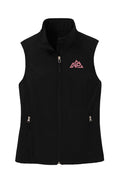 NP Womens Soft Shell Vest | Black, Dress Blue Navy, Marshmallow - Nested Peak