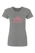 NP Women's T-Shirt | Dark Heather Grey, White, Indigo - Nested Peak
