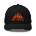 Retro Trucker Hat | Yupoong 6606 | Black - Nested Peak