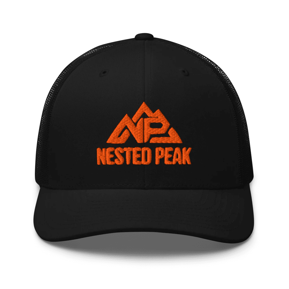 Retro Trucker Hat | Yupoong 6606 | Black - Nested Peak