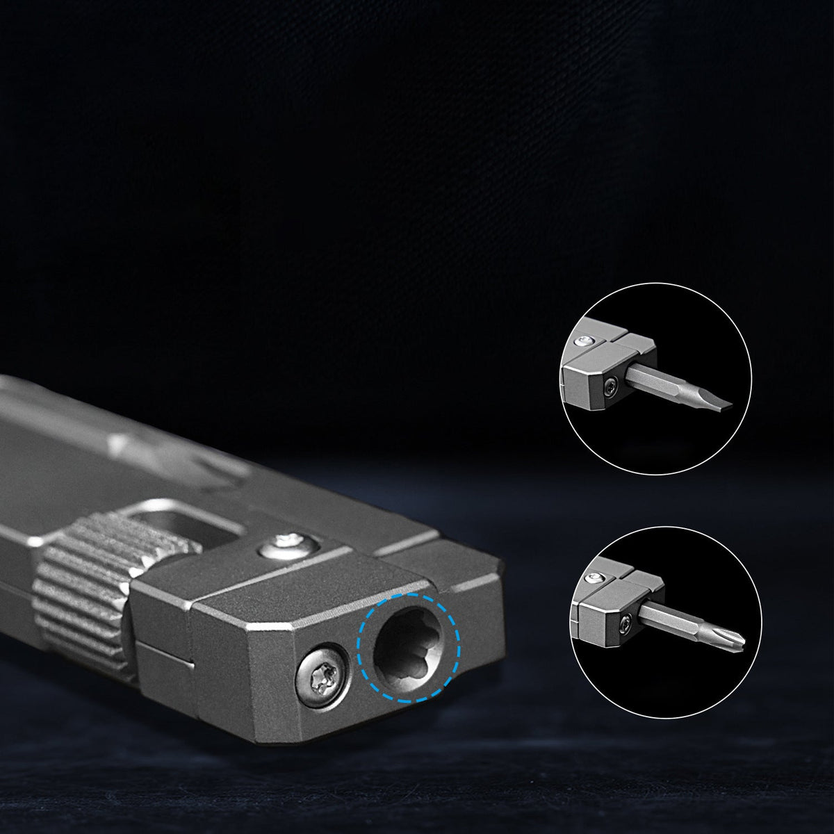 Titanium Alloy Screwdriver And Wrench Small EDC Multifunctional Tool Outdoor Portable Pocket Tool Gray New - Nested Peak LLC