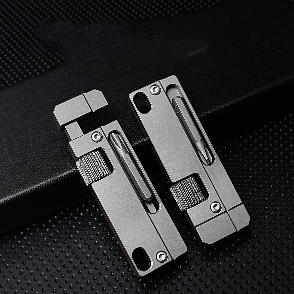Titanium Alloy Screwdriver And Wrench Small EDC Multifunctional Tool Outdoor Portable Pocket Tool Gray New - Nested Peak LLC