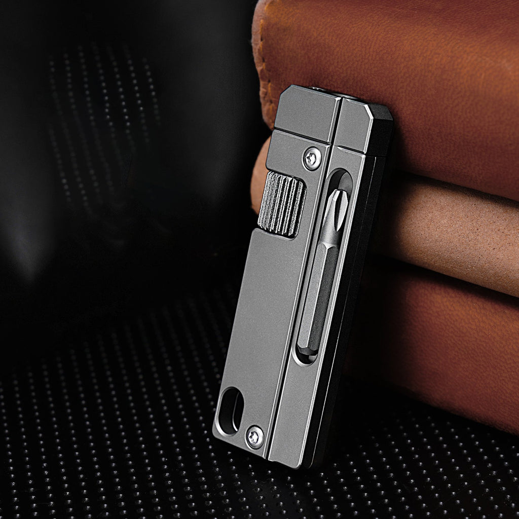 Titanium Alloy Screwdriver And Wrench Small EDC Multifunctional Tool Outdoor Portable Pocket Tool Gray New - Nested Peak LLC