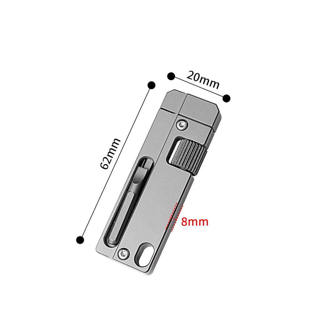 Titanium Alloy Screwdriver And Wrench Small EDC Multifunctional Tool Outdoor Portable Pocket Tool Gray New - Nested Peak LLC