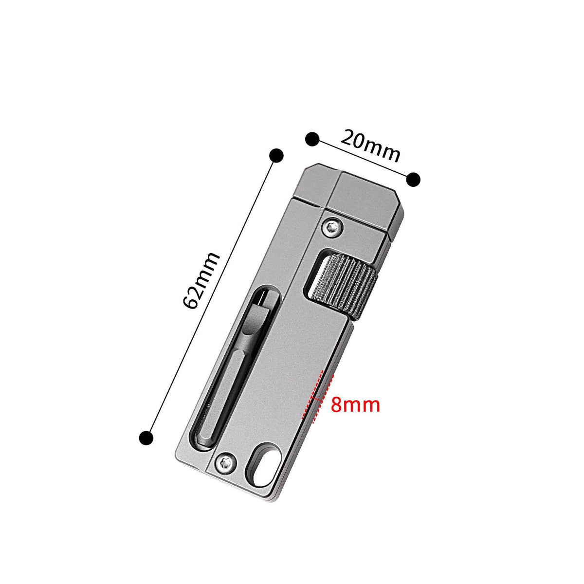 Titanium Alloy Screwdriver And Wrench Small EDC Multifunctional Tool Outdoor Portable Pocket Tool Gray New - Nested Peak LLC