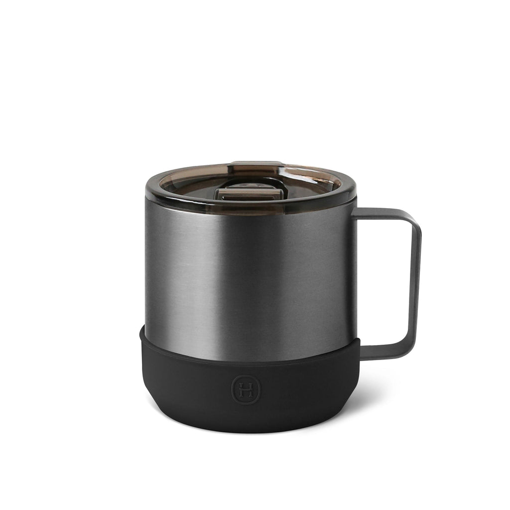 Titanium Grey camp mug-Ink Black 10 OZ - Nested Peak LLC