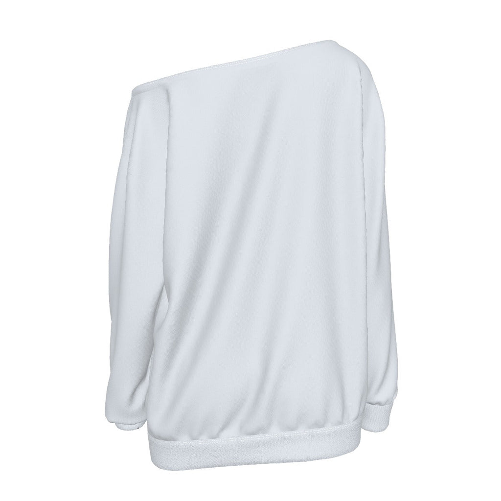 Women's Off-Shoulder Sweatshirt | Light Blue - Nested Peak LLC