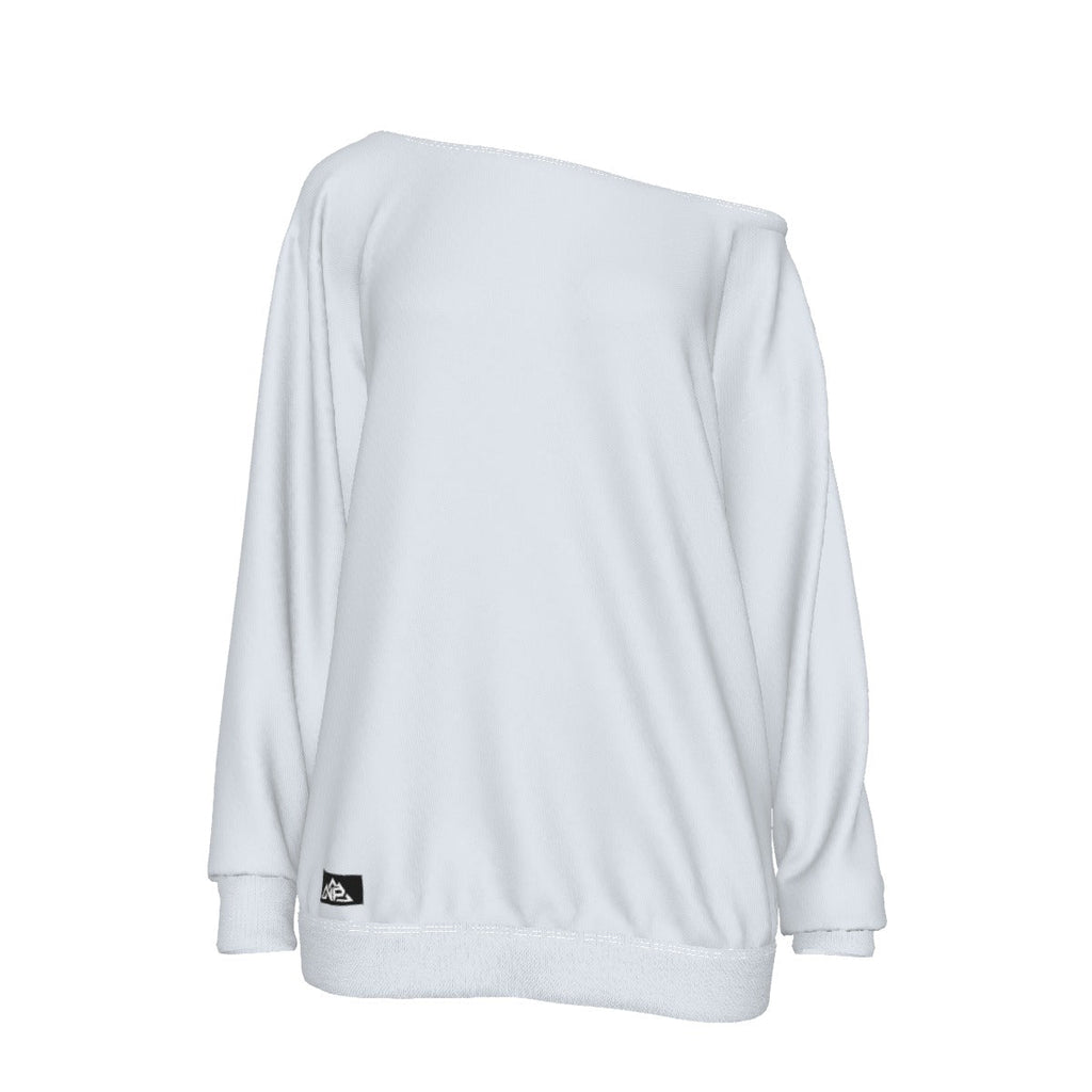 Women's Off-Shoulder Sweatshirt | Light Blue - Nested Peak LLC