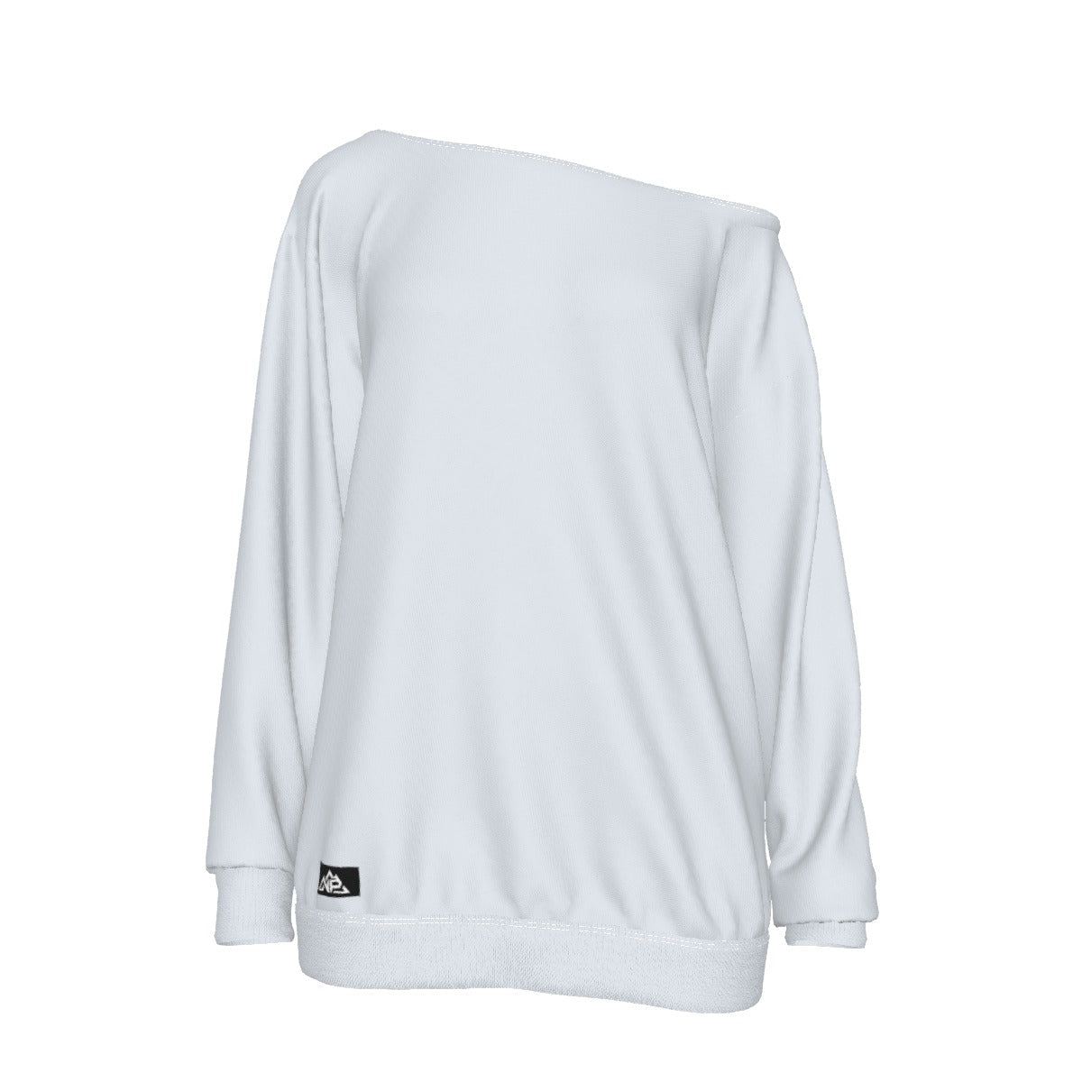 Women's Off-Shoulder Sweatshirt | Light Blue - Nested Peak LLC