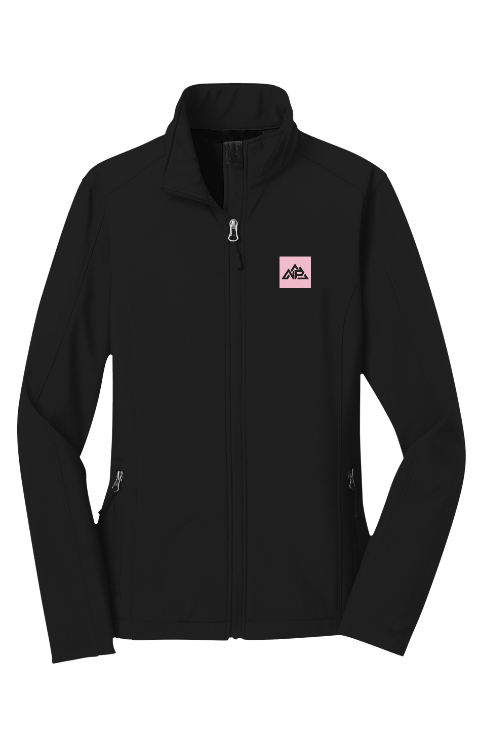 Women's Pink Badge Core Soft Shell Jacket - Nested Peak LLC