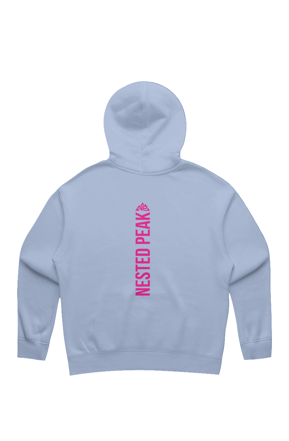 Women's Pink Badge Relax Hood | Shadow, Powder, Ecru - Nested Peak LLC