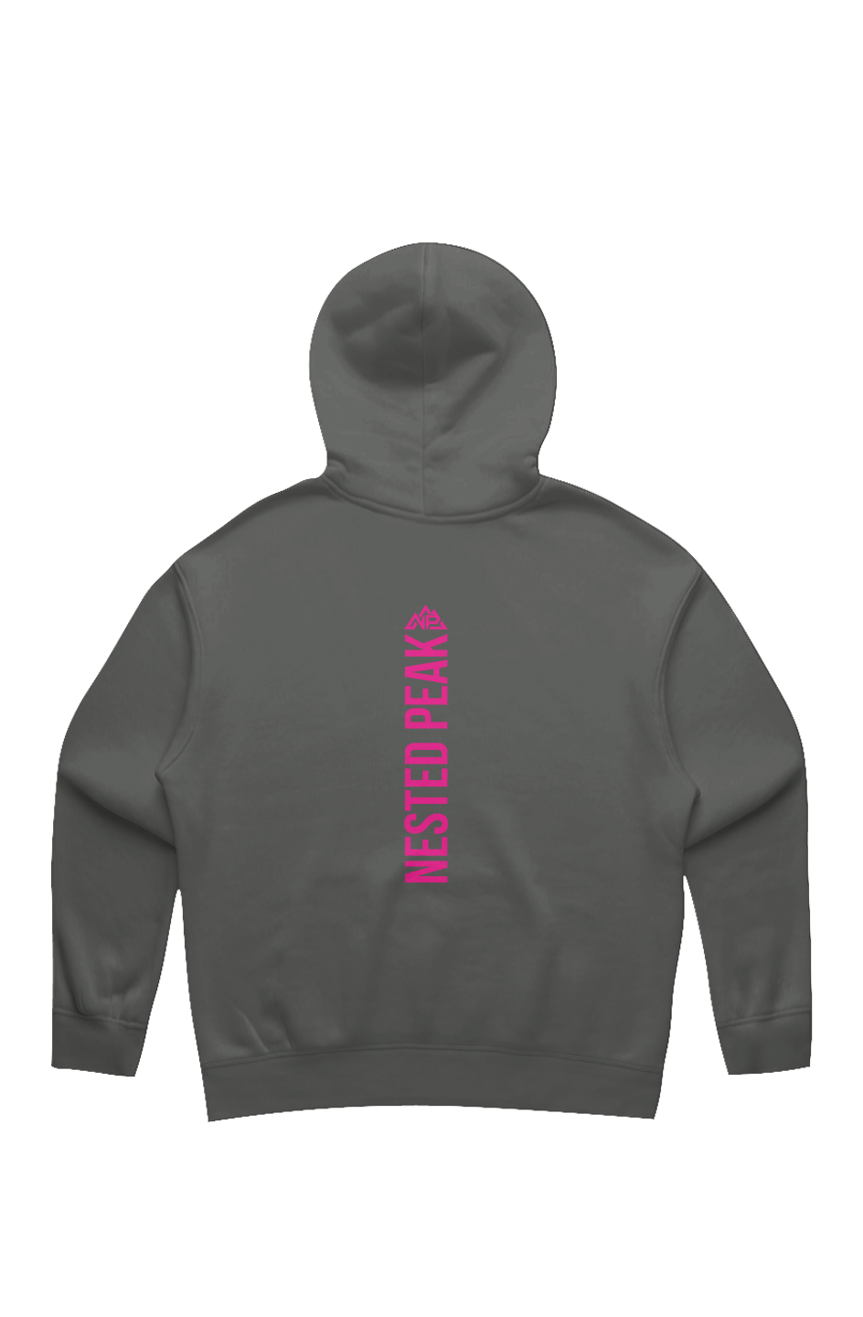 Women's Pink Badge Relax Hood | Shadow, Powder, Ecru - Nested Peak LLC