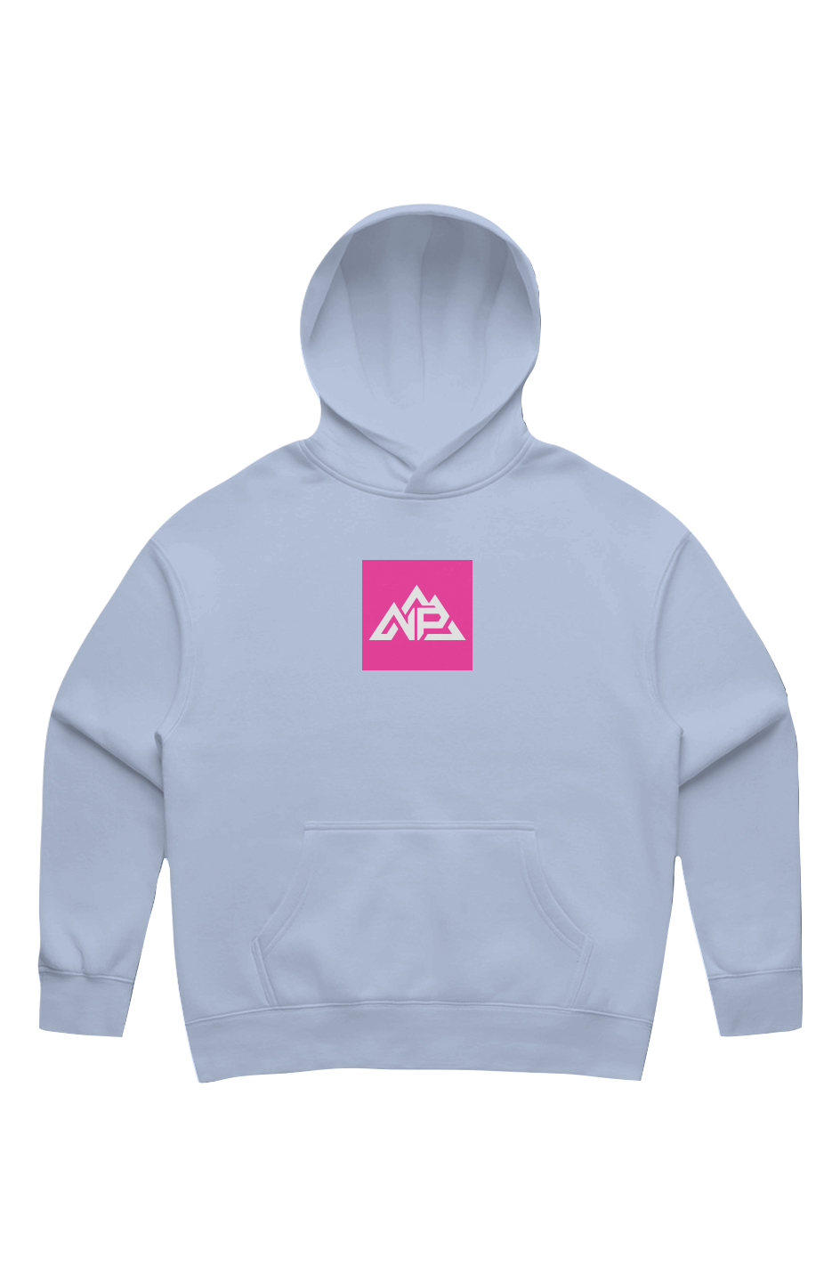 Women's Pink Badge Relax Hood | Shadow, Powder, Ecru - Nested Peak LLC