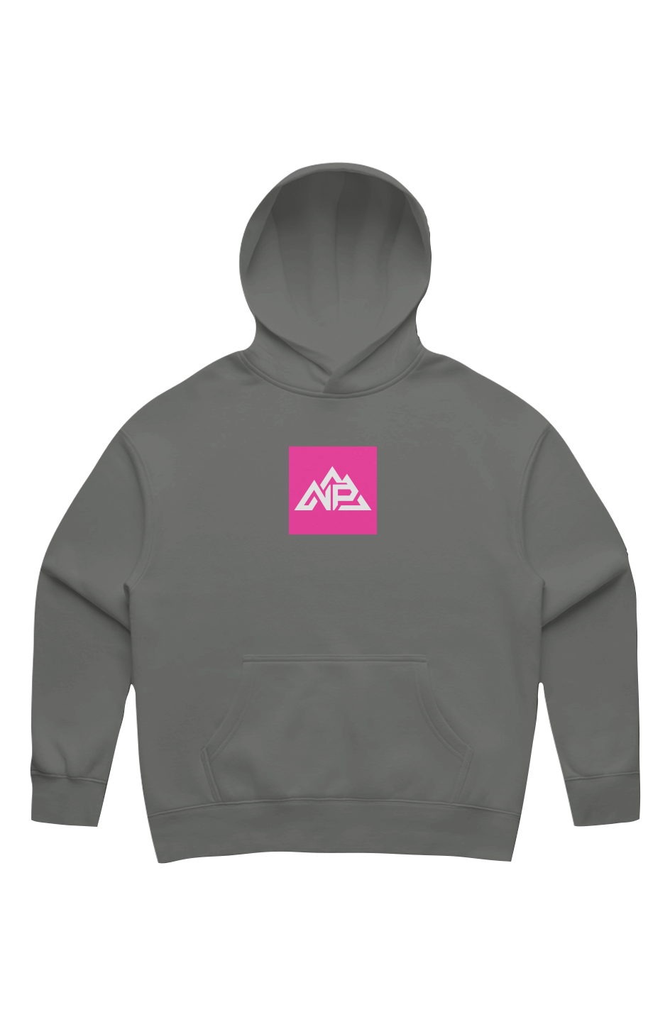 Women's Pink Badge Relax Hood | Shadow, Powder, Ecru - Nested Peak LLC